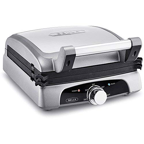 Bella 8-In-1 Electric Contact NonStick Grill Griddles Removeble Plates with Adjustable Heat by Bella...