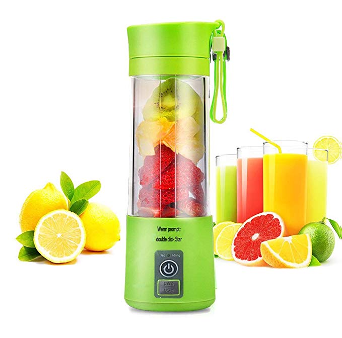 Elecstory USB Portable Blender USB Juicer Cup, Fruit Mixing Machine with USB Charger Fruit Mixing Machine Personal Sized Blender Rechargeable USB Juice Blender and Mixer