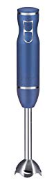 Chefman Immersion Stick Hand Blender Includes Stainless Steel Shaft & Blades, Powerful 300 Watt Ice Crushing 2-Speed Control One Hand Mixer, Soft Touch Grip Metallic (Midnight Blue)