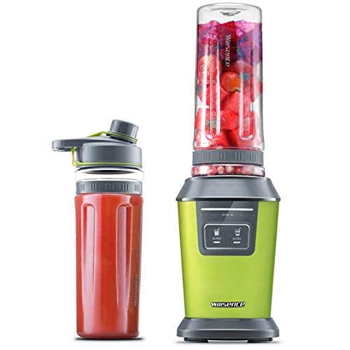 Smoothie Blender, Willsence Intelligent Nutrition Personal Blender 700W Peak Power, Ice Crush Smoothie Maker with Two 20 oz Tritan Sports Bottles and Recipes, Staniless Steel (Smoothie)