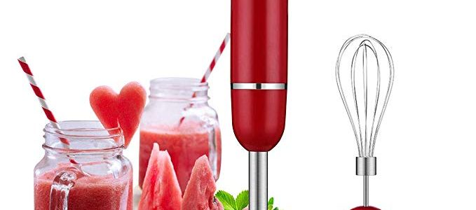 Chitomax Immersion Hand Blender, 500 Watts Multi-Purpose Powerful Hand Immersion Blender, Pressure Sensitive Multiple Speed Trigger, 2 in 1 Whisk Attachment Included Emersion Blender, (Red) Review