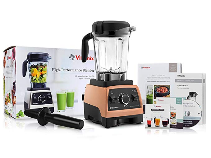 Vitamix 750 Copper Heritage G-Series Blender with 64-Ounce Container + Introduction to High Performance Blending Recipe Cookbook + Getting Started DVD + QuickStart Guide + Low-Profile Tamper