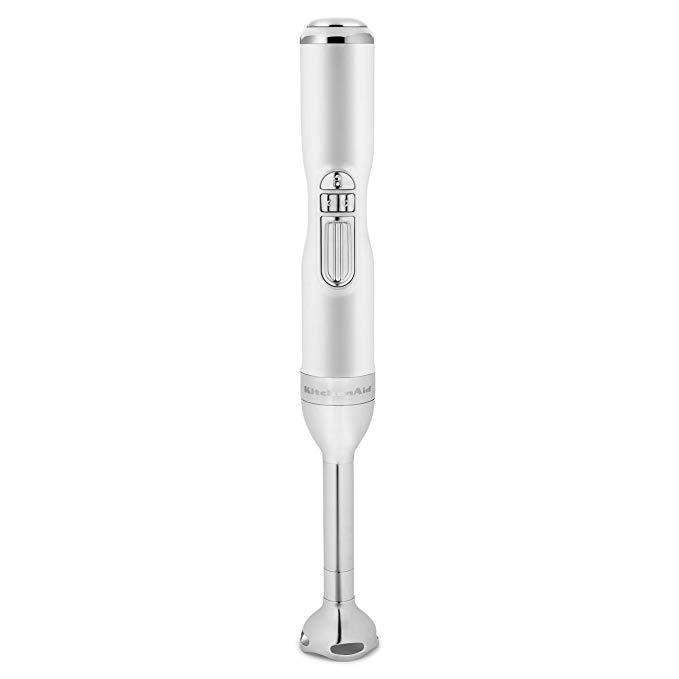 KitchenAid KHB3581FP Pro Line Series Frosted Pearl White 5-Speed Cordless Hand Blender