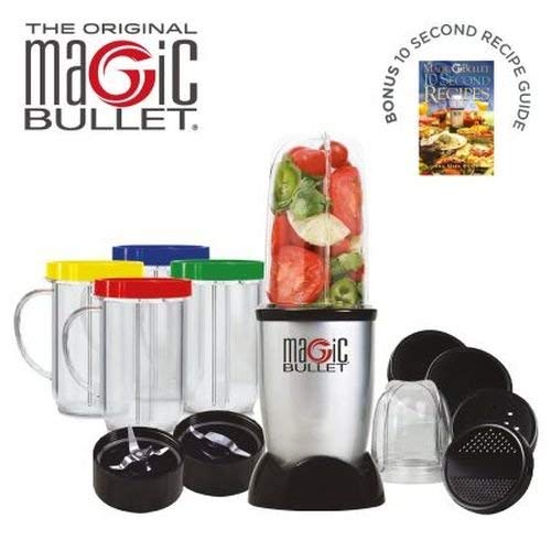 Magic Bullet 17 piece Food Processor - The Original - In 10 seconds or less Chop Mix Blend Whip Grind Mince Make Healthy Smoothies and Nutritious Desserts. As seen on TV - Over 40 million sold