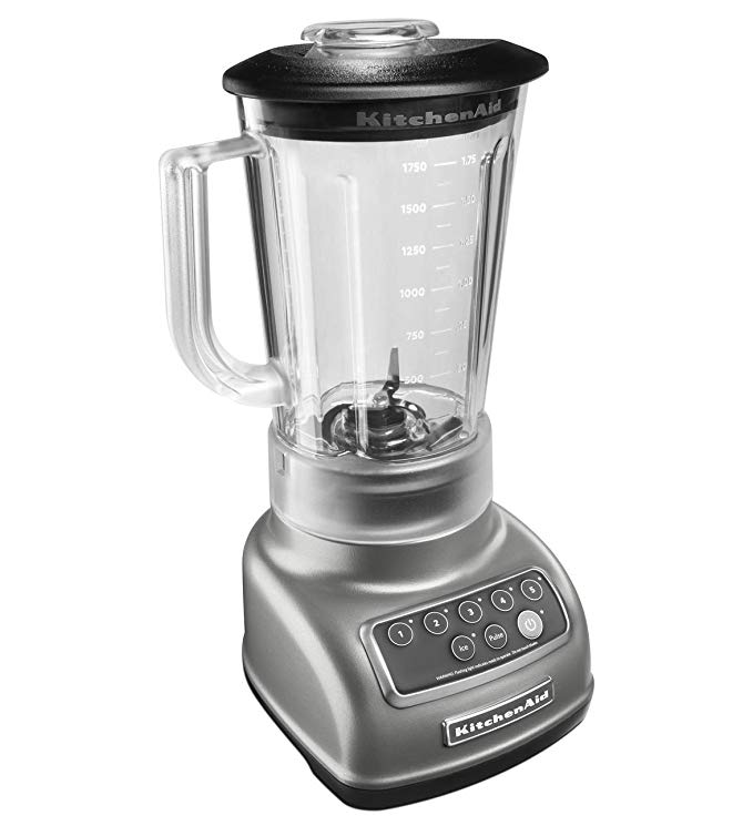 KitchenAid RKSB1570CU 5-Speed Blender with 56-Ounce BPA-Free Pitcher - Silver (Certified Refurbished)