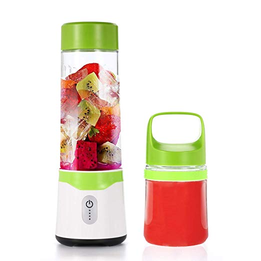 Portable Juicer Cup,UIQELYS USB Juice Blender,Household Fruit Mixer- Six Blades in 3D, 550ml Baby Food Mixing Machine with Powerful Motor for Superb Mixing- with an Extra Free Gifts
