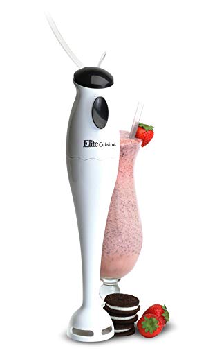 Maxi-Matic EHB-1000X Americana Multi-Purpose Electric Immersion Hand Blender Stick, Mixer, Chopper,150 Watts One-Touch Control for Soups, Sauces, Baby Food,Compact Storage and Easy to Clean,White