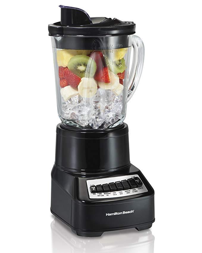 Hamilton Beach (54220) Blender with 14 Speeds & 40 oz Glass Jar, For Shakes & Smoothies, Multi Function, Electric, Black